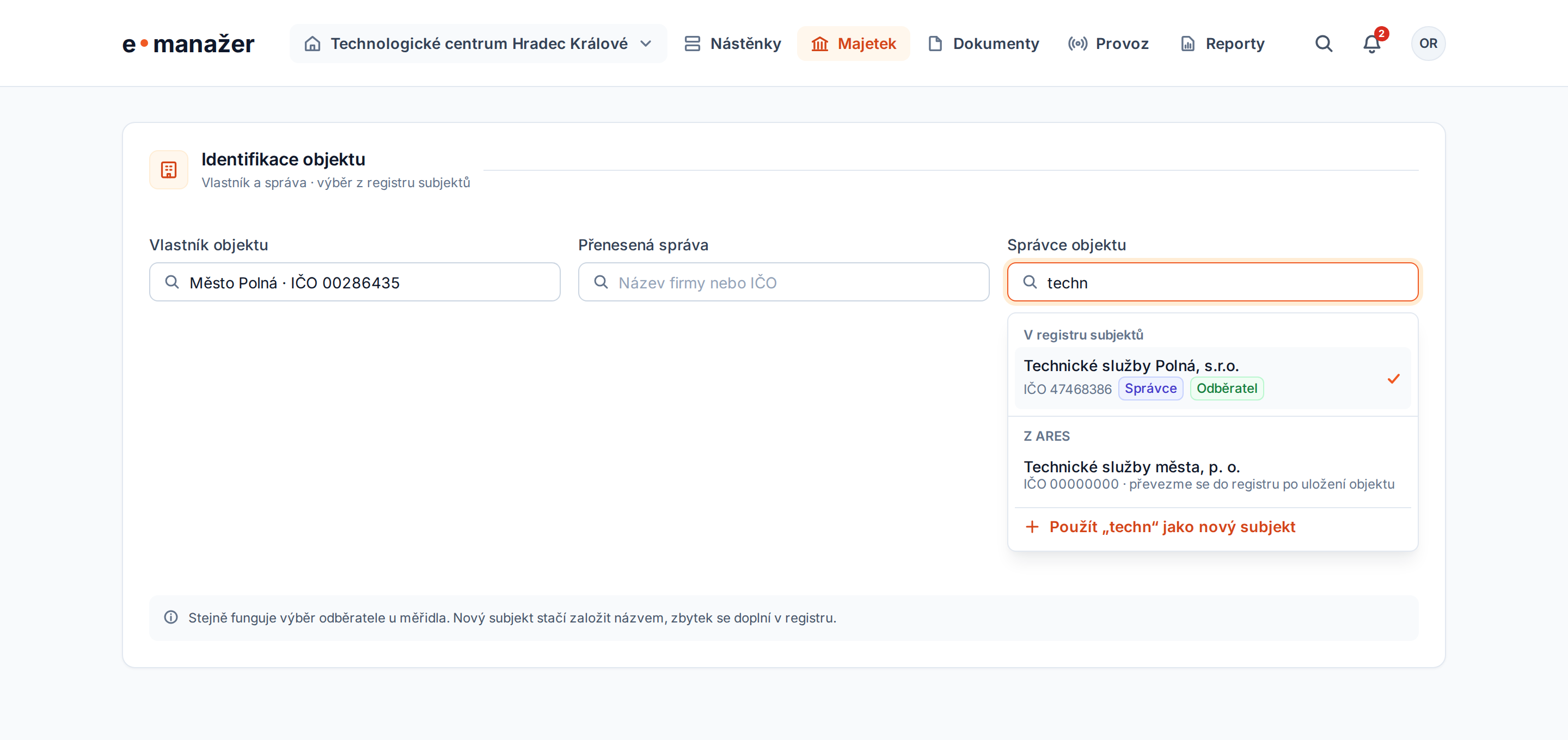 Subject picker